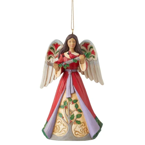 Angel With Holly Ornament