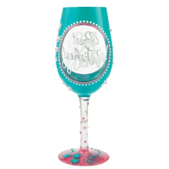 Best Wishes Wine Glass