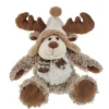 Brown Moose With Hat Scarf