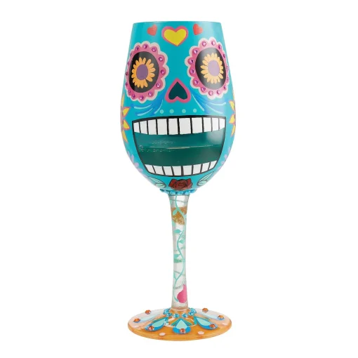 Calavera Sugar Skull Glass