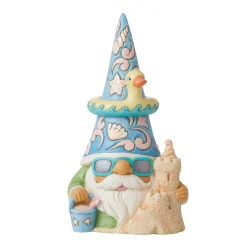 Coastal Gnome And Sandcastle