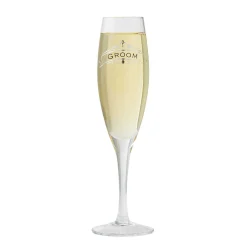 Groom Toasting Glass
