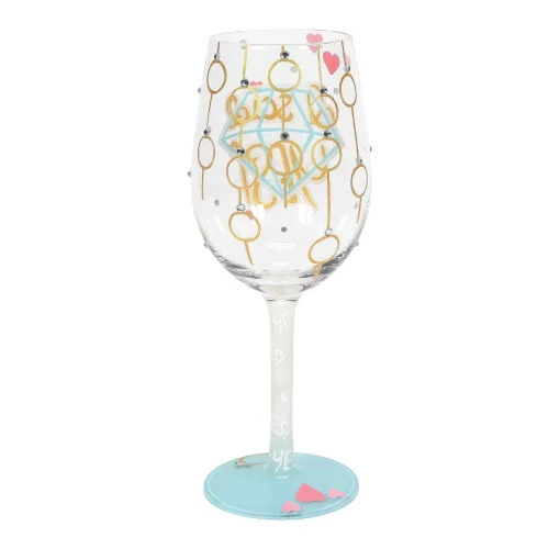 I Said Yes Wine Glass