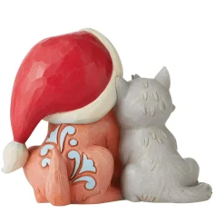 Kitten With Puppy In Santa Hat