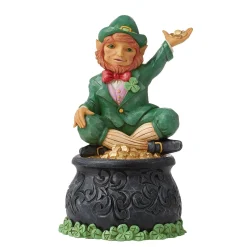 Leprechaun On Pot Of Gold