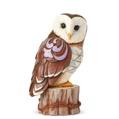 Mini Owl On Tree Stump