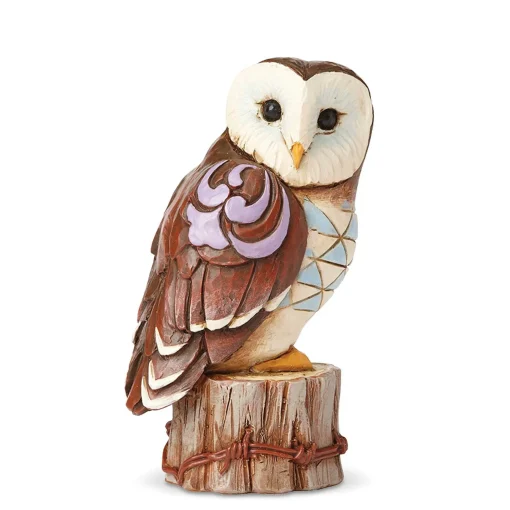 Mini Owl On Tree Stump