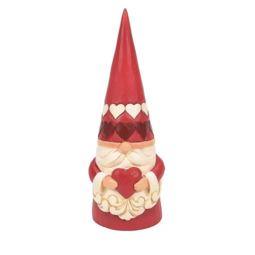 Red Gnome Holding Heart