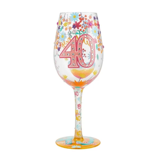 Wine Glass Happy 40Th Birthday